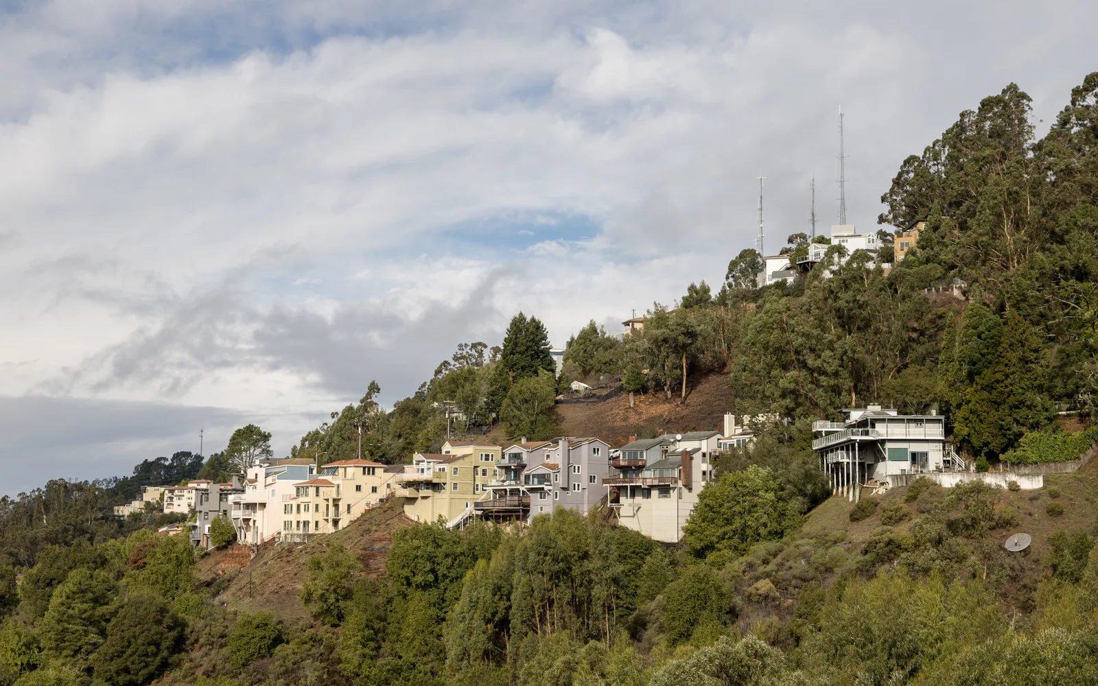 Residential homes in the Oakland Hills neighborhood